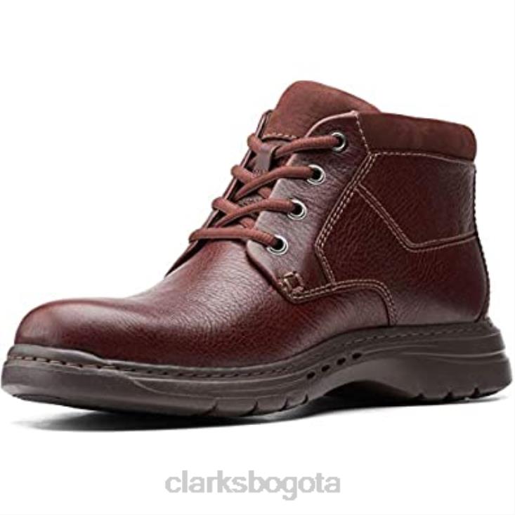 Clarks 0DX8L1116 cahoga ny cuero caído para hombre un brawley up bota clarks hombres cuero caoba caído