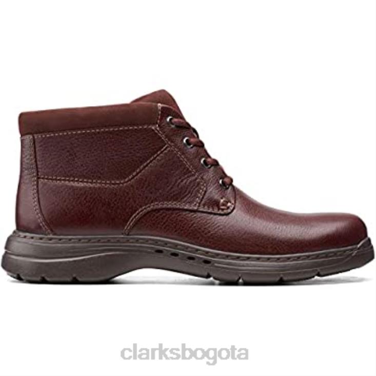 Clarks 0DX8L1116 cahoga ny cuero caído para hombre un brawley up bota clarks hombres cuero caoba caído