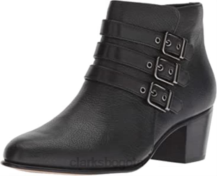 Clarks 0DX8L1117 botas de moda maypearl milla para mujer clarks cuero negro caído mujer cuero negro caído