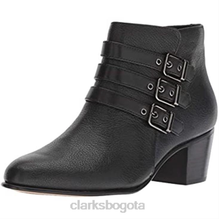 Clarks 0DX8L1117 botas de moda maypearl milla para mujer clarks cuero negro caído mujer cuero negro caído