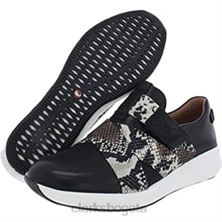 Clarks 0DX8L112 Zapatos deportivos y de entrenamiento de gamuza con correa de mujer sin estructura clarks combi de serpiente de cuero negro mujer combi serpiente cuero negro