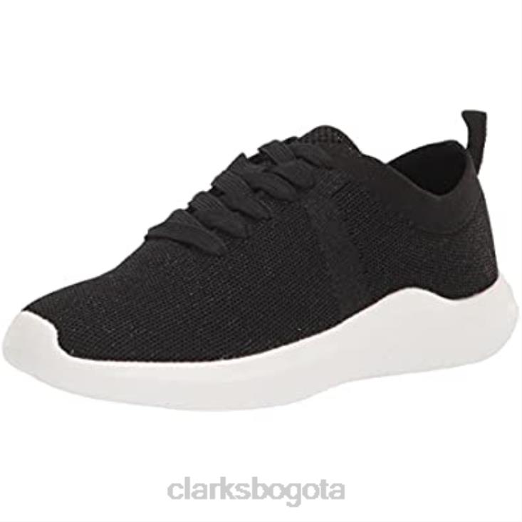 Clarks 0DX8L1129 Zapatilla clarks nova glint de punto negro para mujer mujer punto negro