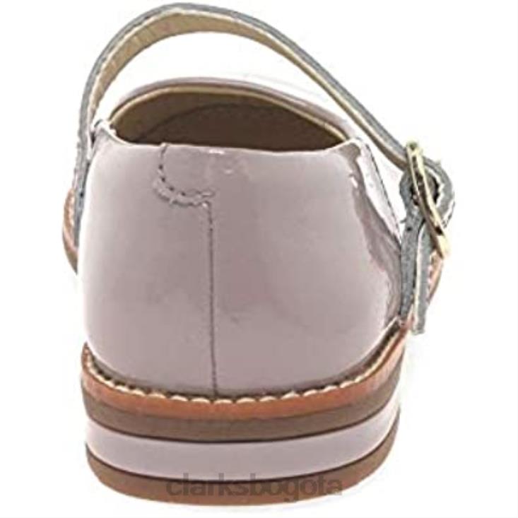 Clarks 0DX8L113 Clarks Drew Sky zapatos de bailarina Mary Jane de charol para niña junior niños