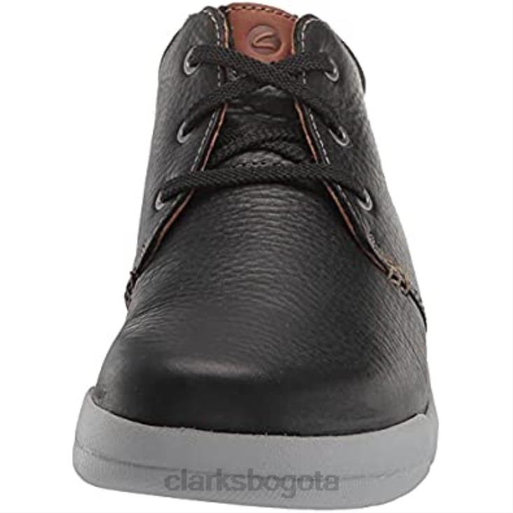 Clarks 0DX8L1131 Botas chukka de media caña Driftway de Clarks de cuero negro para hombre hombres cuero negro