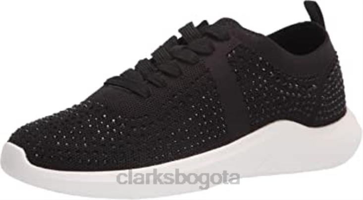 Clarks 0DX8L1135 Zapatilla nova spark mujer clarks textil negro con destellos mujer