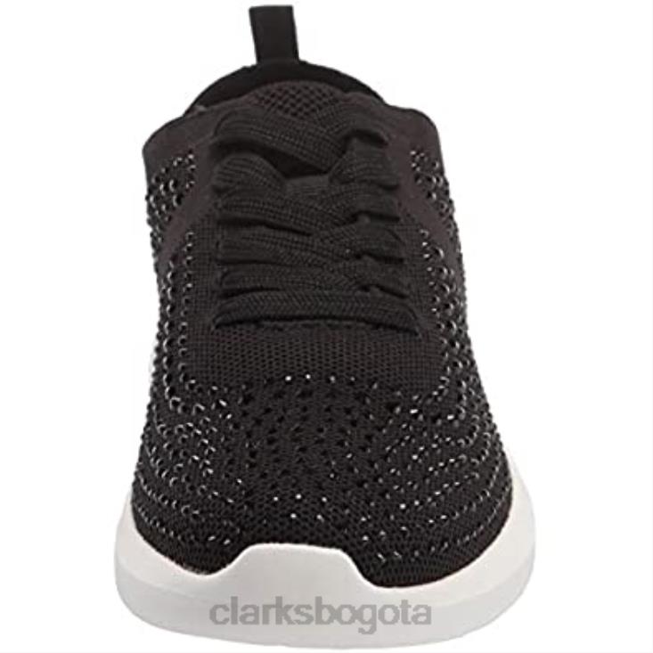 Clarks 0DX8L1135 Zapatilla nova spark mujer clarks textil negro con destellos mujer
