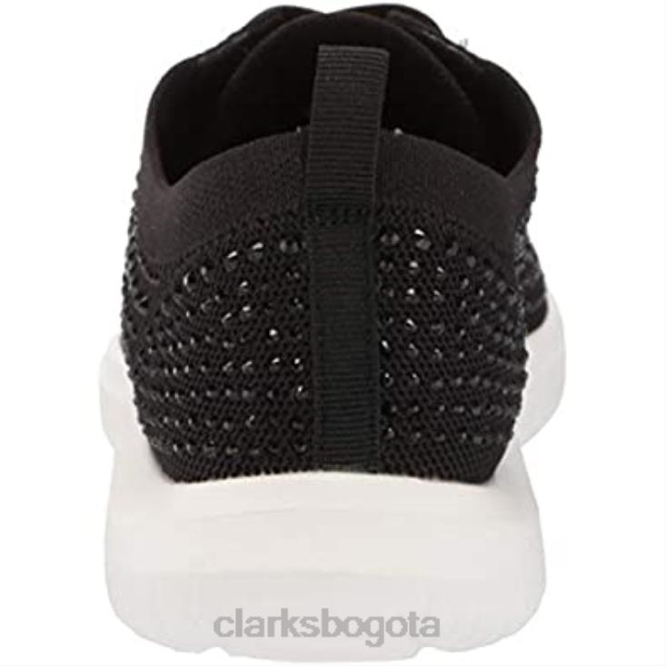 Clarks 0DX8L1135 Zapatilla nova spark mujer clarks textil negro con destellos mujer