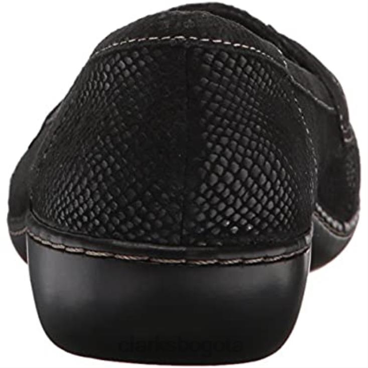 Clarks 0DX8L1137 Mocasines Clarks Black Interest Ashland Bubble para mujer mujer interés negro