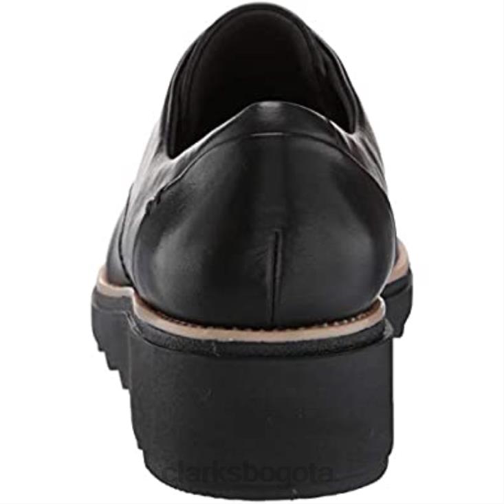 Clarks 0DX8L1140 clarks sharon noel oxford de cuero negro para mujer mujer cuero negro