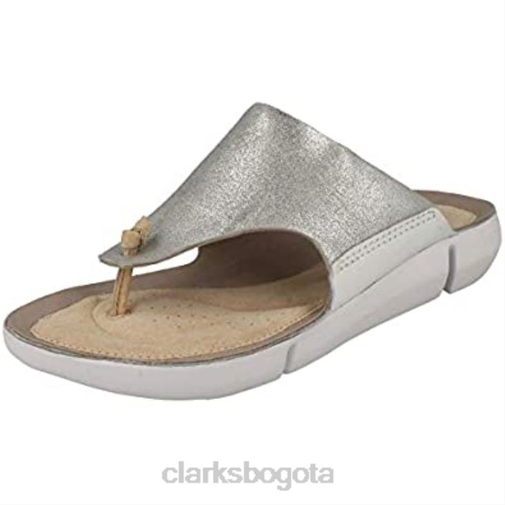 Clarks 0DX8L1143 sandalias de dedo tri carmen mujer clarks plata mujer plata