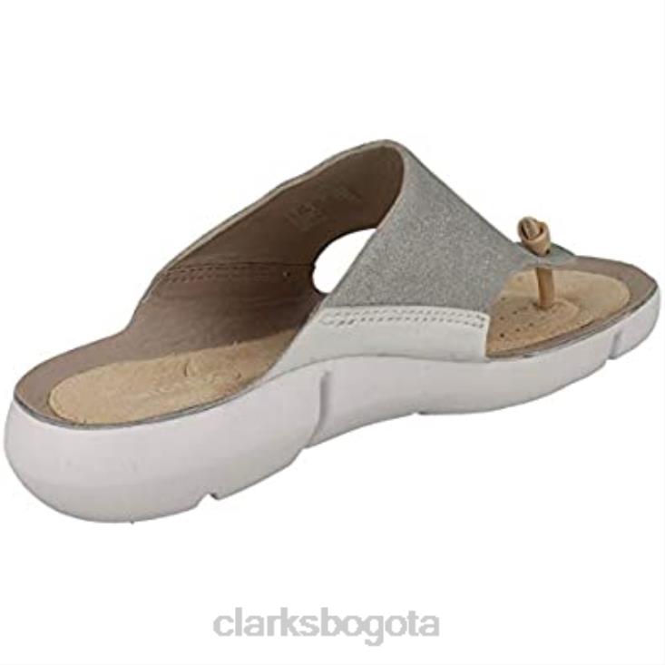 Clarks 0DX8L1143 sandalias de dedo tri carmen mujer clarks plata mujer plata