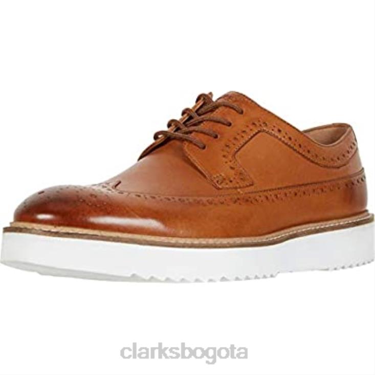 Clarks 0DX8L1148 zapatos clarks ernest limit de cuero tostado para hombre hombres cuero marrón