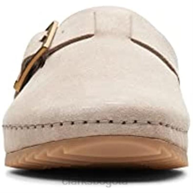 Clarks 0DX8L115 zapatos clarks brookleigh mule de gamuza arena unisexo