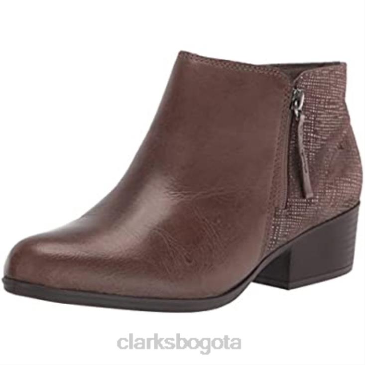 Clarks 0DX8L1153 Botines Clarks adreena Hope para mujer en color topo oscuro mujer gris pardo oscuro