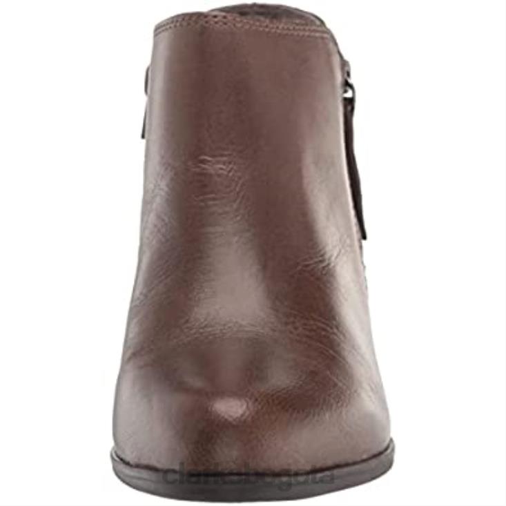 Clarks 0DX8L1153 Botines Clarks adreena Hope para mujer en color topo oscuro mujer gris pardo oscuro