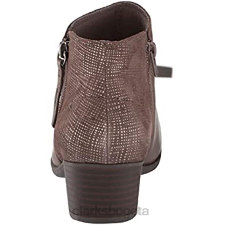 Clarks 0DX8L1153 Botines Clarks adreena Hope para mujer en color topo oscuro mujer gris pardo oscuro
