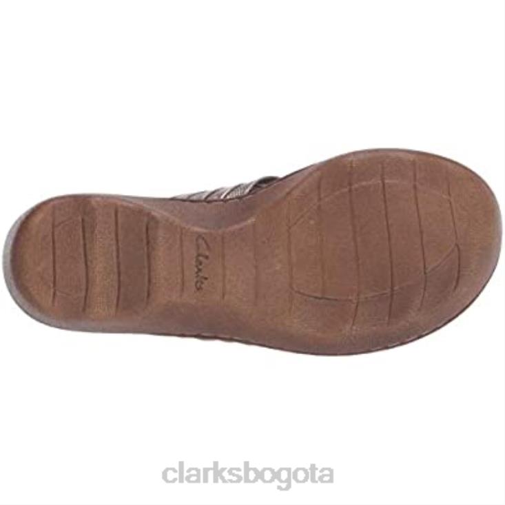 Clarks 0DX8L1161 Sandalia clarks phebe carman de cuero metalizado peltre para mujer mujer sintetizador de cuero metalizado peltre