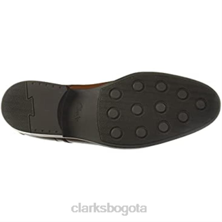 Clarks 0DX8L1164 gorra whiddon de cuero marrón oscuro para hombre oxford clarks hombres cuero bronceado oscuro