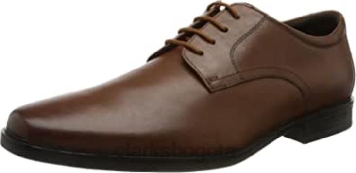 Clarks 0DX8L1165 hombre howard walk oxford-schuh clarks dark tan lea hombres lea bronceado oscuro