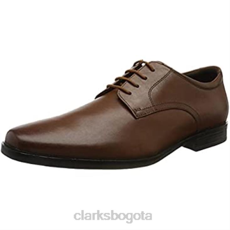 Clarks 0DX8L1165 hombre howard walk oxford-schuh clarks dark tan lea hombres lea bronceado oscuro