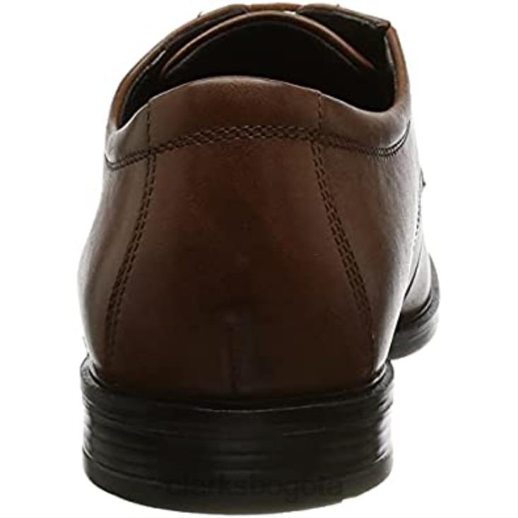 Clarks 0DX8L1165 hombre howard walk oxford-schuh clarks dark tan lea hombres lea bronceado oscuro