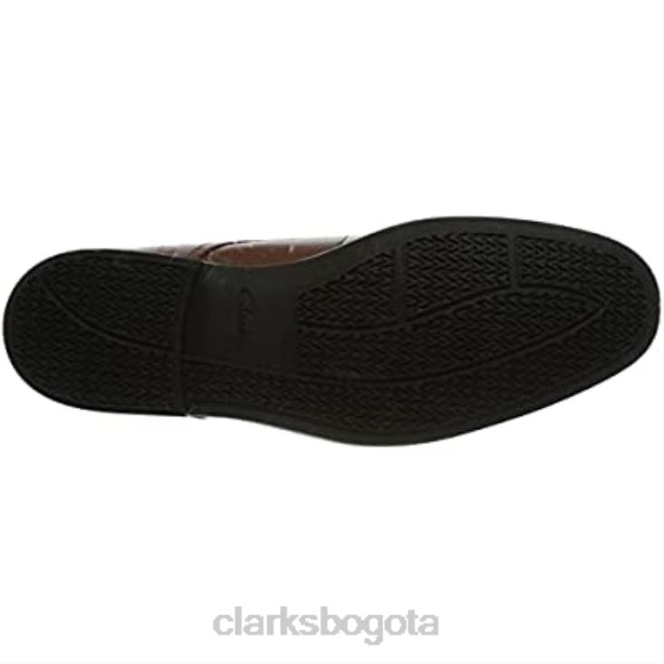 Clarks 0DX8L1165 hombre howard walk oxford-schuh clarks dark tan lea hombres lea bronceado oscuro