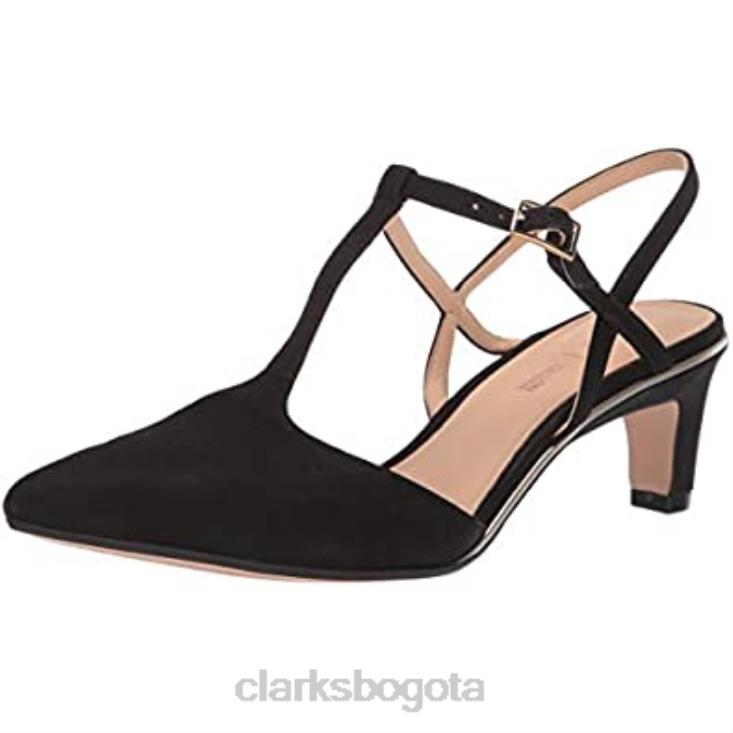 Clarks 0DX8L1166 zapatos de tacón ellis lola para mujer de nobuk negro clarks mujer nubuck negro