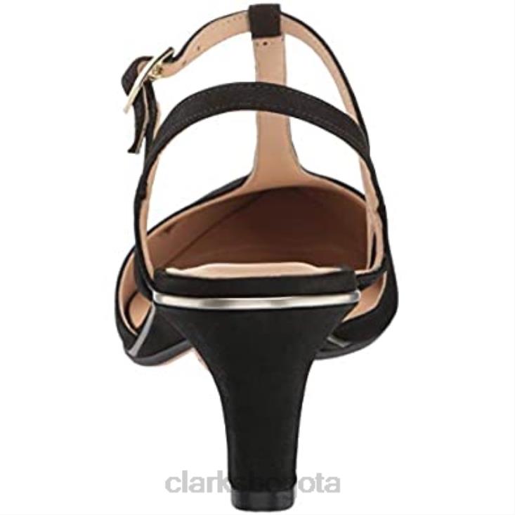 Clarks 0DX8L1166 zapatos de tacón ellis lola para mujer de nobuk negro clarks mujer nubuck negro