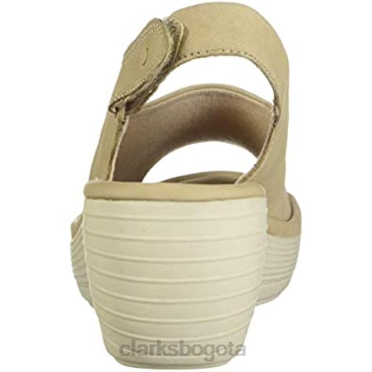 Clarks 0DX8L1167 sandalia con cuña reedly shaina para mujer clarks sand nubuck mujer nubuck arena