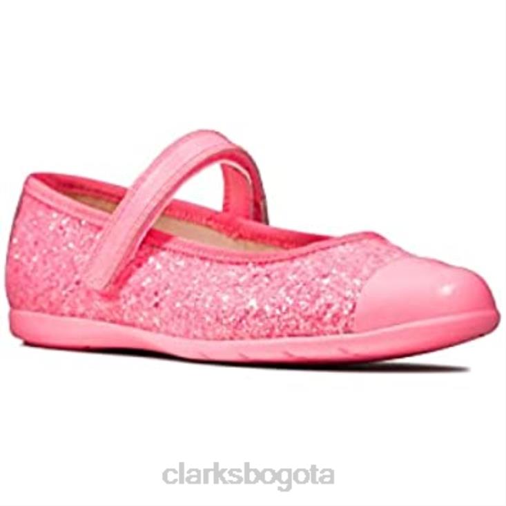 Clarks 0DX8L1169 clarks rosa rosa sintético rosa sintético niño niña baile tap t bailarinas niño niños rosa sintético
