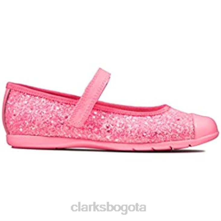 Clarks 0DX8L1169 clarks rosa rosa sintético rosa sintético niño niña baile tap t bailarinas niño niños rosa sintético