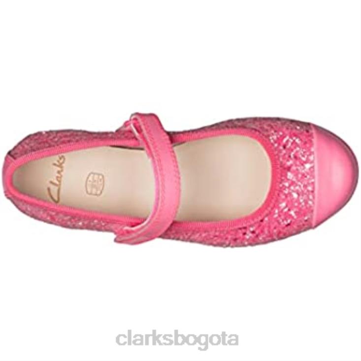 Clarks 0DX8L1169 clarks rosa rosa sintético rosa sintético niño niña baile tap t bailarinas niño niños rosa sintético