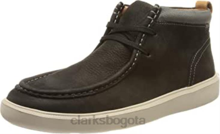 Clarks 0DX8L1170 Zapatilla Clarks Cambro Mid para hombre de nobuk negro hombres nubuck negro