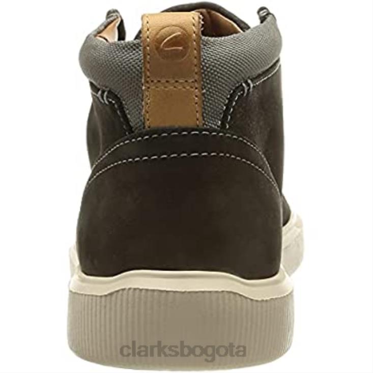 Clarks 0DX8L1170 Zapatilla Clarks Cambro Mid para hombre de nobuk negro hombres nubuck negro