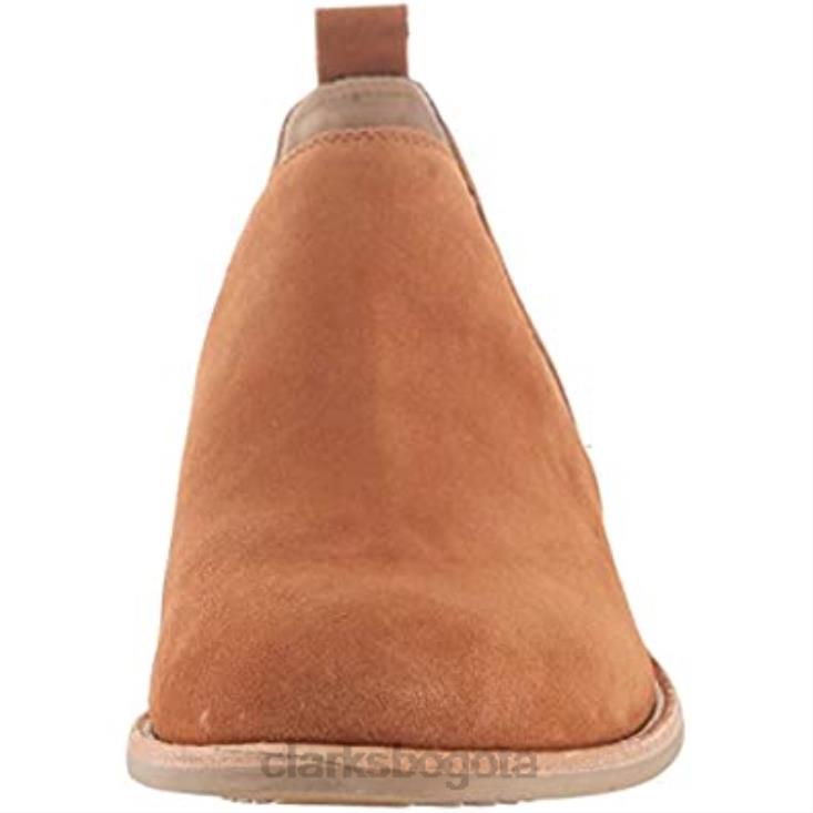 Clarks 0DX8L1171 Bota de moda Clarks Edenvale Page de ante color tostado oscuro para mujer mujer gamuza bronceada oscura