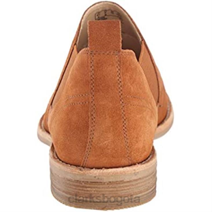 Clarks 0DX8L1171 Bota de moda Clarks Edenvale Page de ante color tostado oscuro para mujer mujer gamuza bronceada oscura