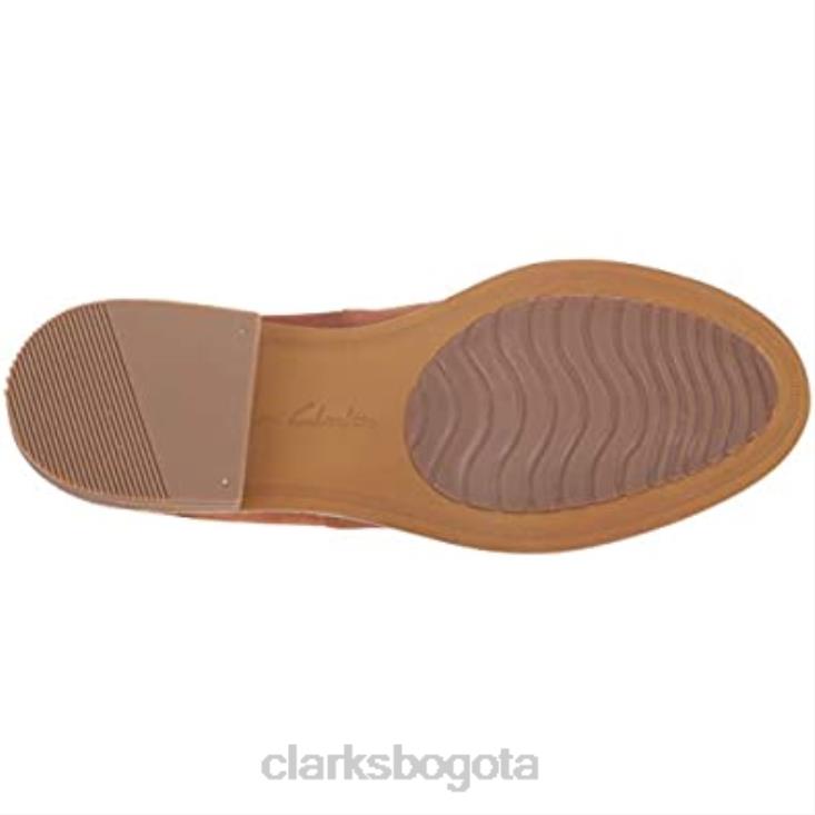 Clarks 0DX8L1171 Bota de moda Clarks Edenvale Page de ante color tostado oscuro para mujer mujer gamuza bronceada oscura