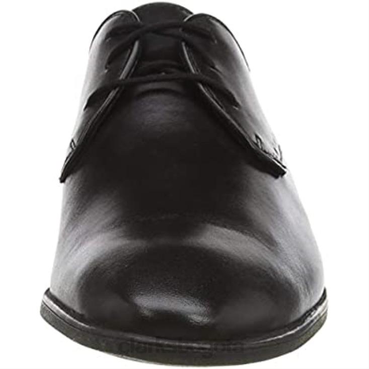 Clarks 0DX8L1175 zapatos planos clarks oxford bampton park hombre cuero negro hombres cuero negro