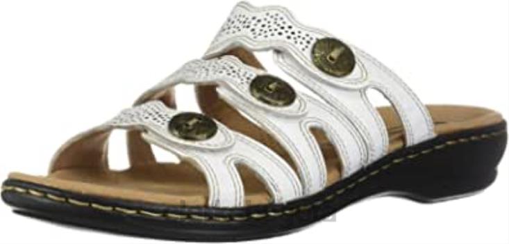 Clarks 0DX8L1176 Clarks blancos con plataforma Leisa Grace para mujer mujer blanco