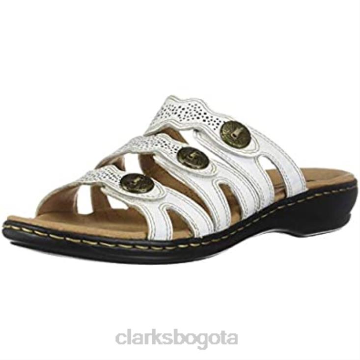 Clarks 0DX8L1176 Clarks blancos con plataforma Leisa Grace para mujer mujer blanco