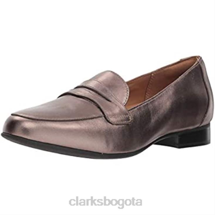 Clarks 0DX8L1179 Clarks Un Blush Go Pebble Cuero Metálico Mujer mujer