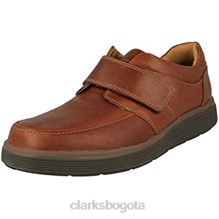 Clarks 0DX8L1180 mocasines con correa un abode para hombre de cuero marrón oscuro oscuro clarks hombres cuero marrón oscuro