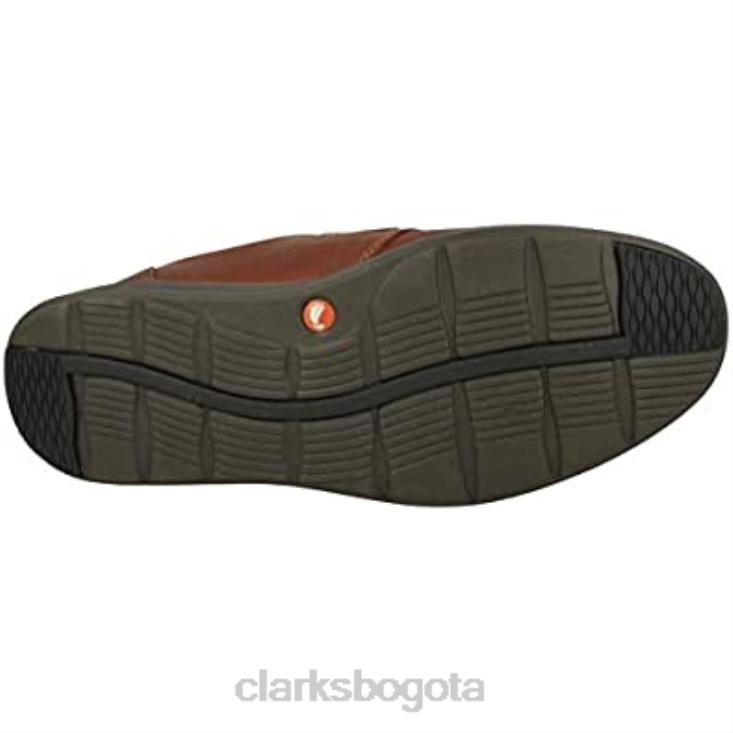 Clarks 0DX8L1180 mocasines con correa un abode para hombre de cuero marrón oscuro oscuro clarks hombres cuero marrón oscuro