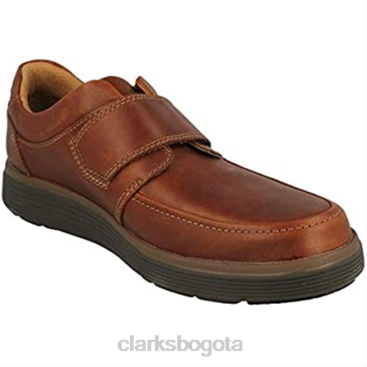 Clarks 0DX8L1180 mocasines con correa un abode para hombre de cuero marrón oscuro oscuro clarks hombres cuero marrón oscuro
