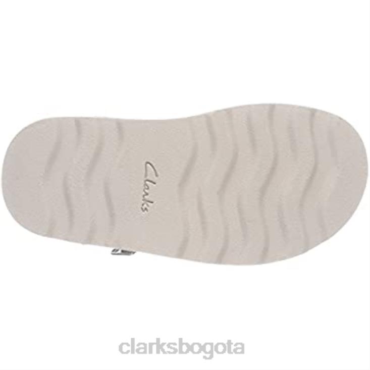 Clarks 0DX8L1181 sandalias con tira trasera en forma de t para niña clarks silver leather niños cuero plateado