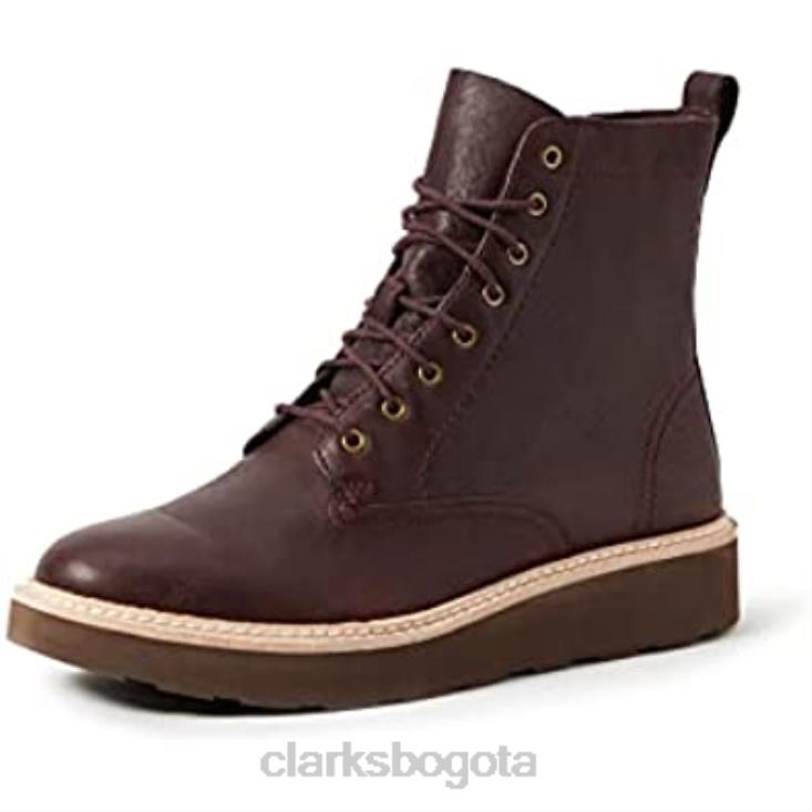 Clarks 0DX8L1186 Botas clarks trace pine de mujer de piel marrón burdeos piel burdeos mujer cuero marrón burdeos cuero burdeos