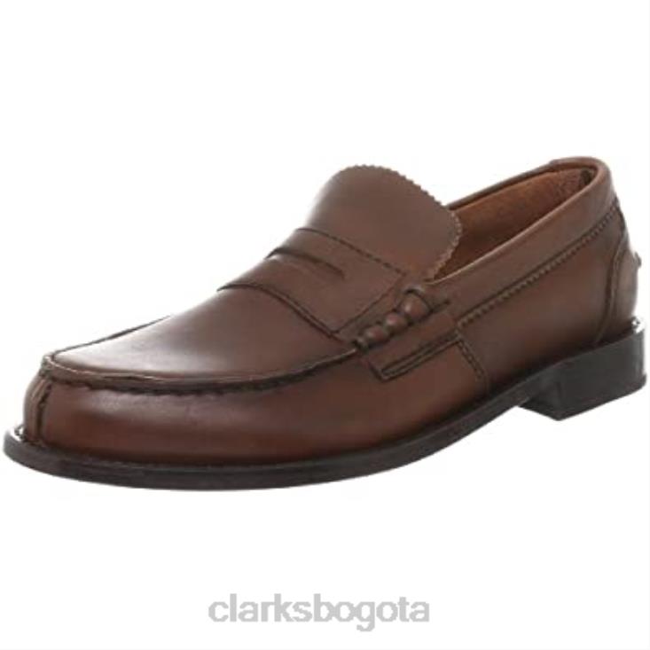 Clarks 0DX8L1187 Clarks Beary Loafer Slipper Hombre Marrón Braun (Mid Brown Lea) hombres
