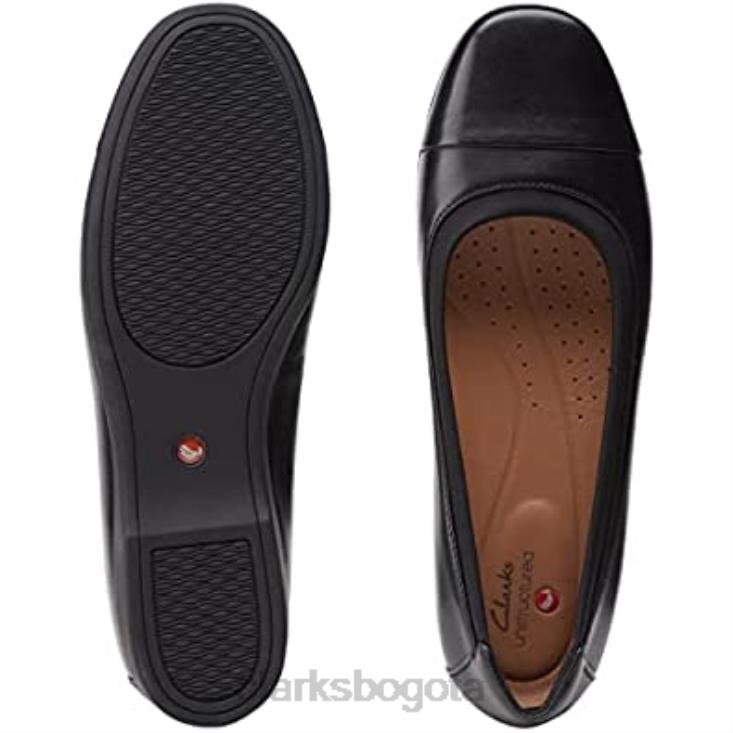 Clarks 0DX8L1191 zapatos de salón un darcey cap2 mujer clarks negro mujer negro