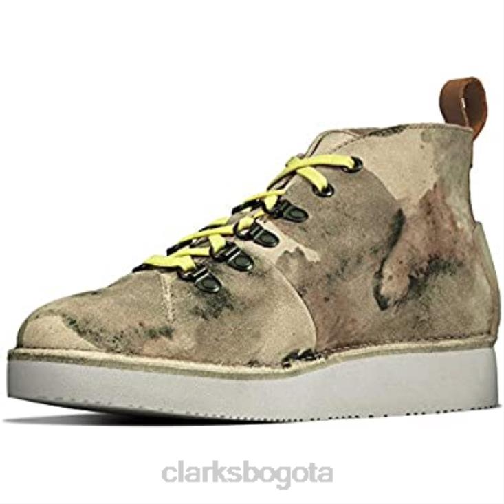 Clarks 0DX8L1196 botas de montaña nala de camuflaje blanco para mujer clarks mujer camuflaje blanco roto