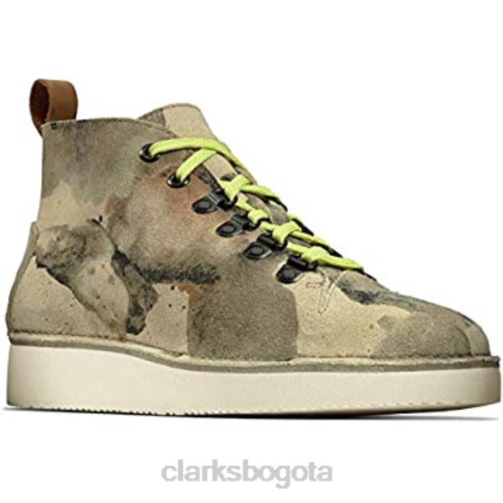 Clarks 0DX8L1196 botas de montaña nala de camuflaje blanco para mujer clarks mujer camuflaje blanco roto